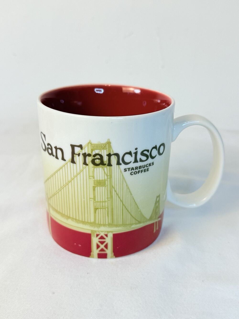Starbucks Mug 2009 San Francisco Coll Series Golden Gate Bridge 16oz- Read